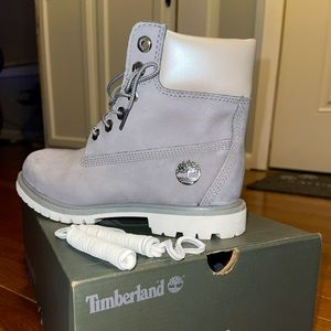 Gray Timberlands, Womens 7.5